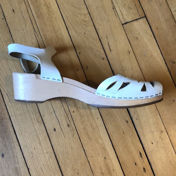 White Swedish Hasbeen sandals. - Picture 2 of 3